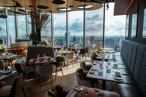 Dinner somewhere high above Manchester