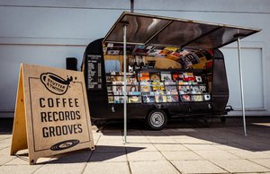 Stutter & Twitch invite the Altrincham community to 'stay safe and get caffeinated' as coffee, records and grooves arrive at the Stamford Quarter